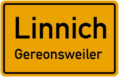 Ortsschild Linnich Gereonsweiler