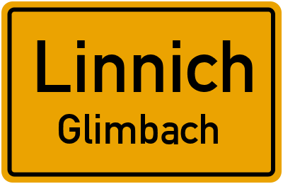 Ortsschild Linnich Glimbach