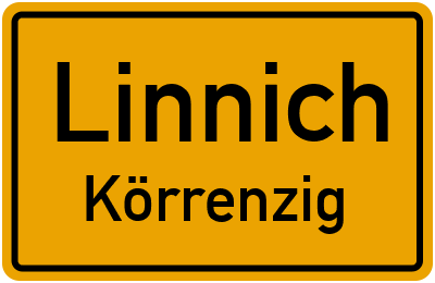 Ortsschild Linnich Körrenzig