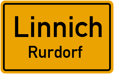 Ortsschild Linnich Rurdorf