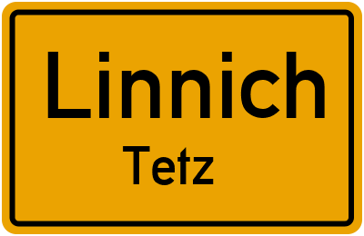 Ortsschild Linnich Tetz