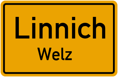 Ortsschild Linnich Welz