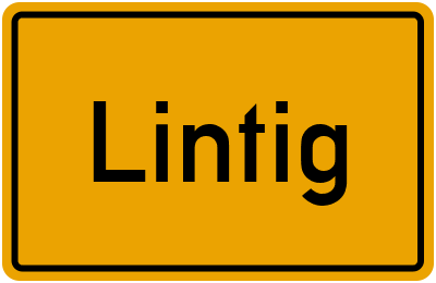 Ortsschild von Gemeinde Lintig in Niedersachsen