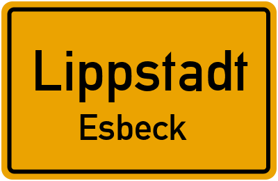 Ortsschild Lippstadt Esbeck
