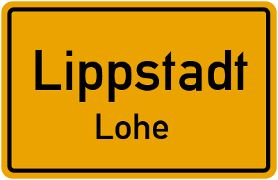 Ortsschild Lippstadt Lohe