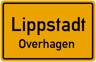 Ortsschild Lippstadt Overhagen