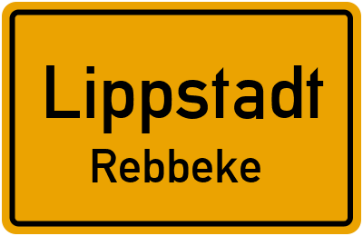 Ortsschild Lippstadt Rebbeke