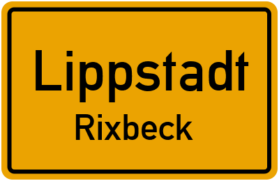 Ortsschild Lippstadt Rixbeck