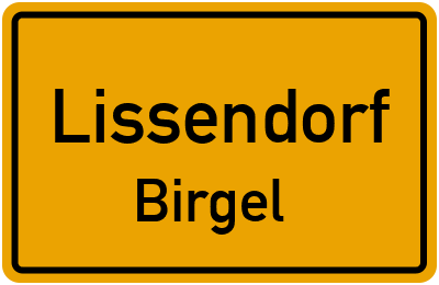Straßenverzeichnis Lissendorf Birgel