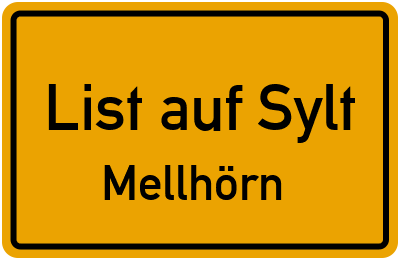 Straßenverzeichnis List auf Sylt Mellhörn