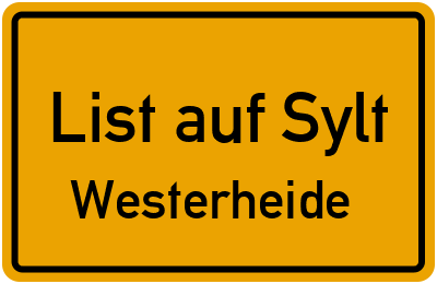 Straßenverzeichnis List auf Sylt Westerheide