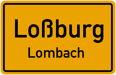Ortsschild Loßburg Lombach