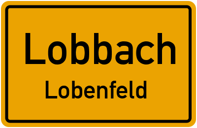 Ortsschild Lobbach Lobenfeld