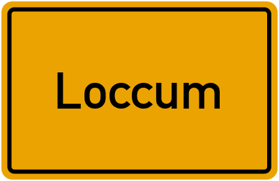 Ortsschild von Loccum in Niedersachsen