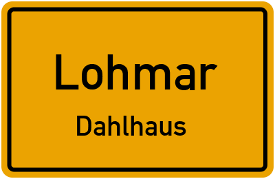 Straßenverzeichnis Lohmar Dahlhaus