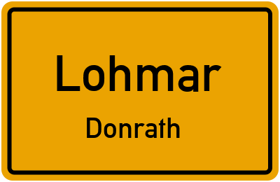 Ortsschild Lohmar Donrath