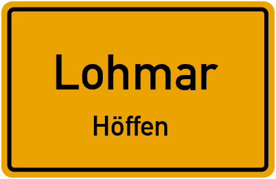Straßenverzeichnis Lohmar Höffen