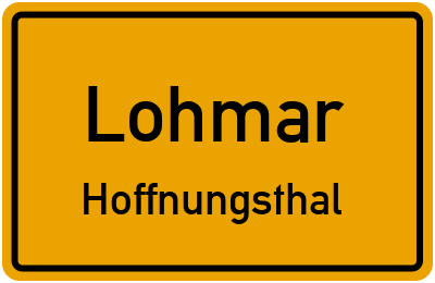 Straßenverzeichnis Lohmar Hoffnungsthal