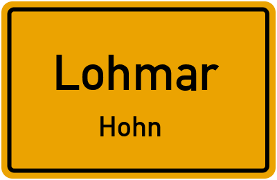 Straßenverzeichnis Lohmar Hohn