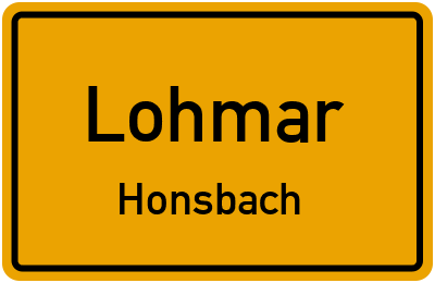 Straßenverzeichnis Lohmar Honsbach