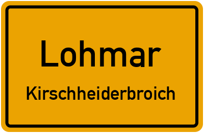 Straßenverzeichnis Lohmar Kirschheiderbroich