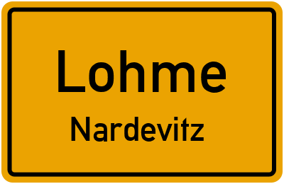Ortsschild Lohme Nardevitz