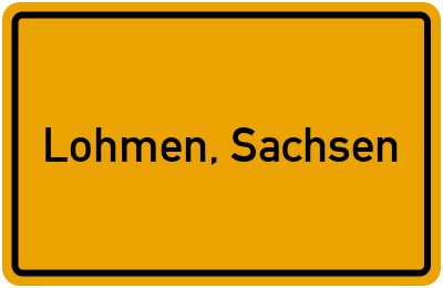 Ortsschild von Gemeinde Lohmen, Sachsen in Sachsen