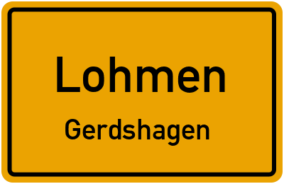 Straßenverzeichnis Lohmen Gerdshagen