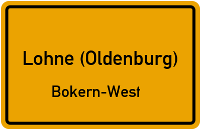 Straßenverzeichnis Lohne (Oldenburg) Bokern-West