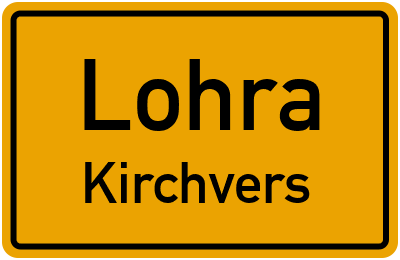 Ortsschild Lohra Kirchvers