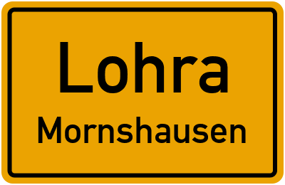 Straßenverzeichnis Lohra Mornshausen