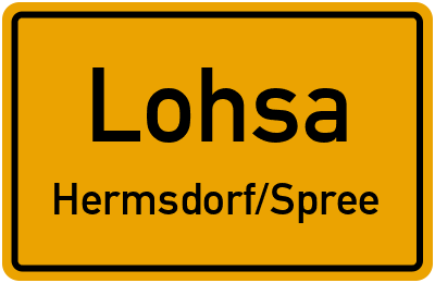 Straßenverzeichnis Lohsa Hermsdorf/Spree