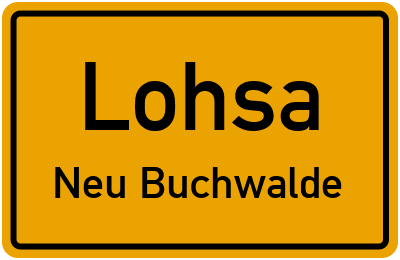 Ortsschild Lohsa Neu Buchwalde