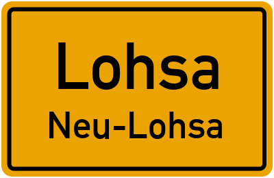 Straßenverzeichnis Lohsa Neu-Lohsa