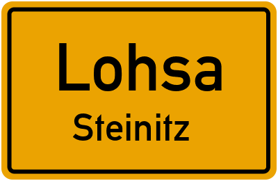 Ortsschild Lohsa Steinitz