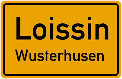Straßenverzeichnis Loissin Wusterhusen
