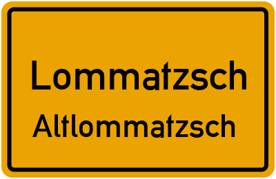 Straßenverzeichnis Lommatzsch Altlommatzsch
