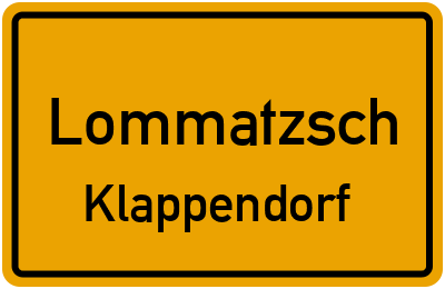 Straßenverzeichnis Lommatzsch Klappendorf