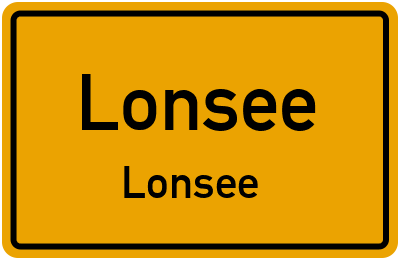 Ortsschild Lonsee Lonsee