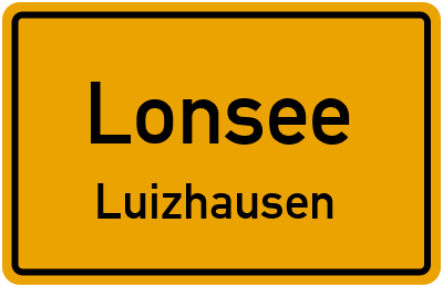 Ortsschild Lonsee Luizhausen