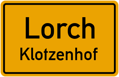 Straßenverzeichnis Lorch Klotzenhof