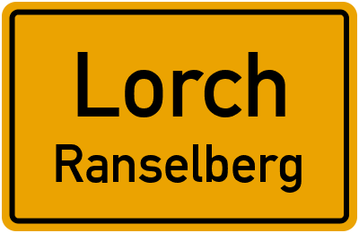 Straßenverzeichnis Lorch Ranselberg