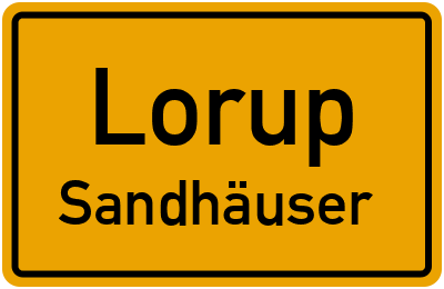 Straßenverzeichnis Lorup Sandhäuser