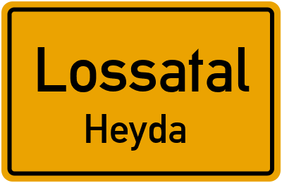 Straßenverzeichnis Lossatal Heyda