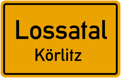Straßenverzeichnis Lossatal Körlitz