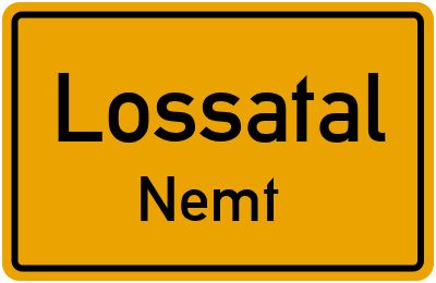 Straßenverzeichnis Lossatal Nemt