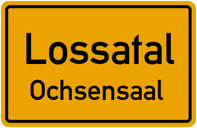 Straßenverzeichnis Lossatal Ochsensaal