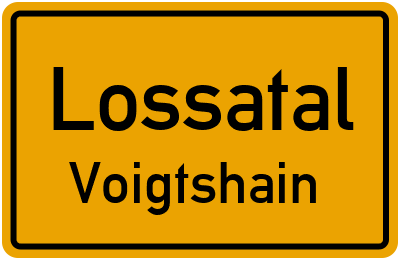 Straßenverzeichnis Lossatal Voigtshain