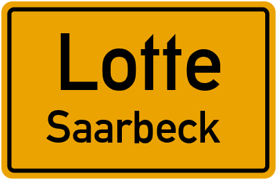 Straßenverzeichnis Lotte Saarbeck