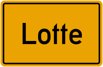 Ortsschild von Lotte in Nordrhein-Westfalen